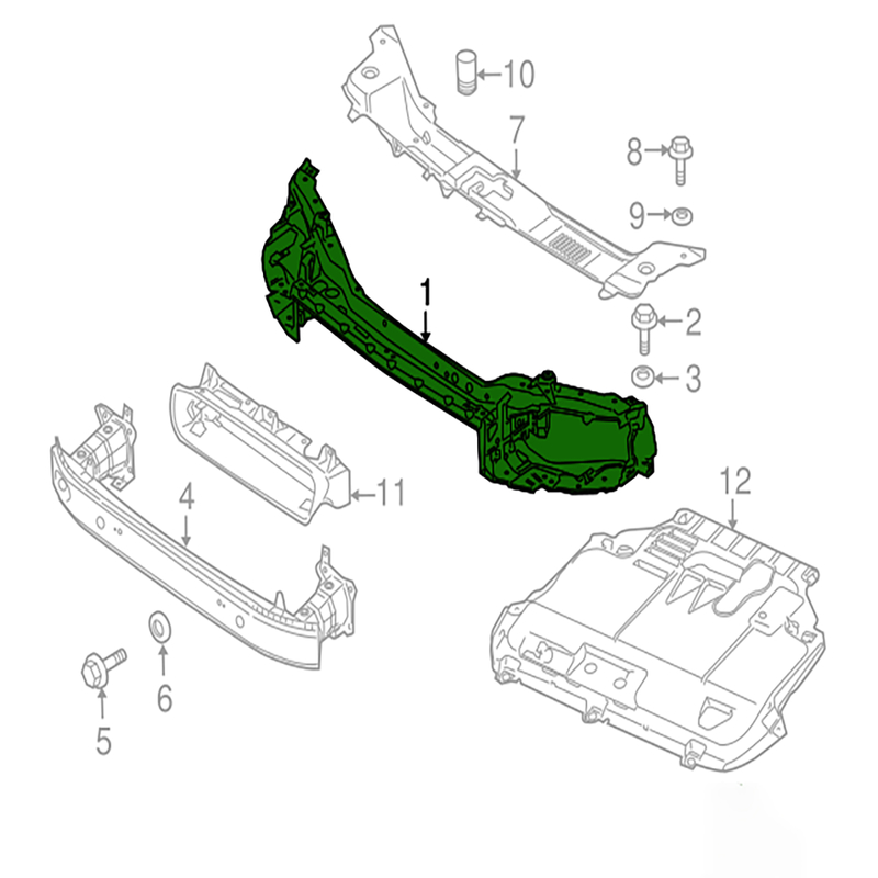 Μπροστινή Στήριξη Ψυγείου Womala OE 31335263 Πλαίσιο Μπροστινού Μέρους για Volvo S40 V50 C30